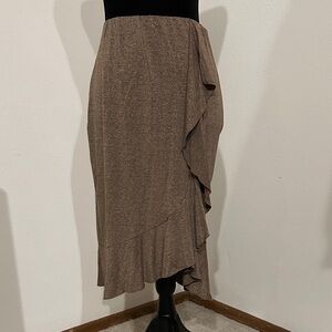 Randolph Duke Brown Midi Skirt